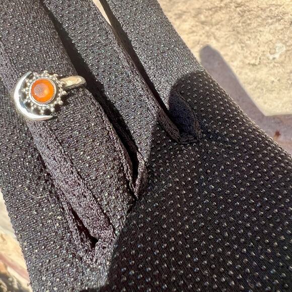 Silver Women's Carnelian Crescent Moon Ring - Size 6 - NWOT - Picture 4 of 6